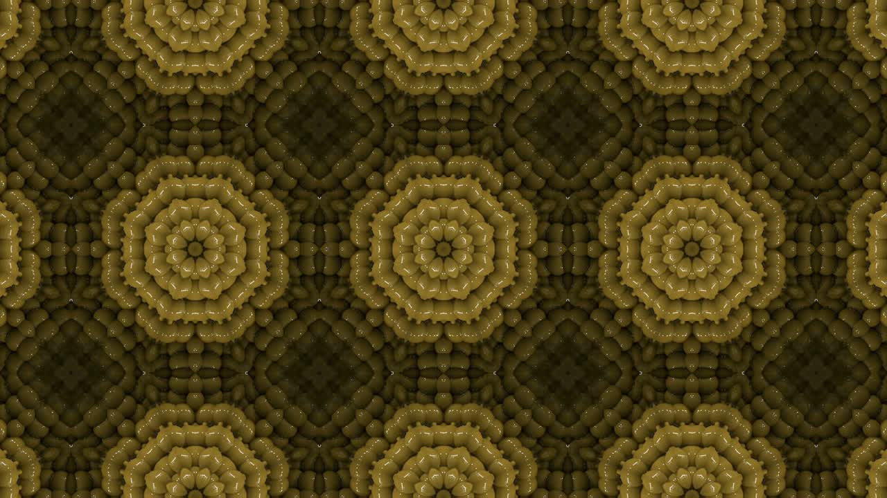 3d Looped balls texture. Abstract ornate decorative background. Hypnotic trendy kaleidoscope.