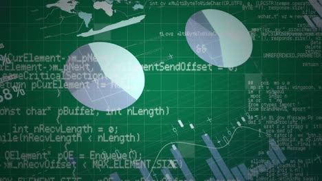 Scrollen-Von-Daten-Und-Diagrammen-Auf-Grünem-Hintergrund