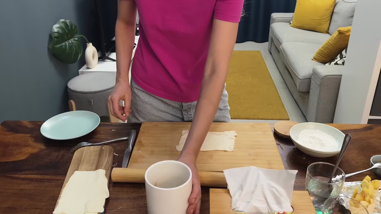 Making Strawberry Pastries