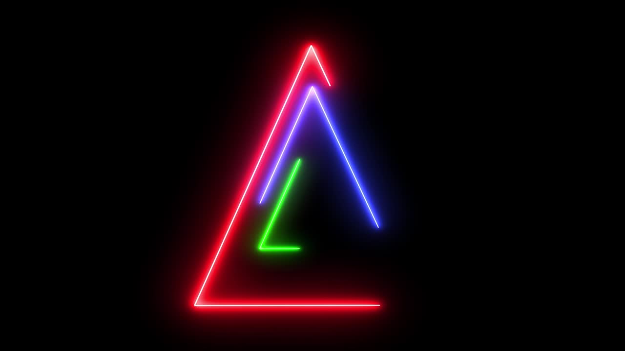 추상적인 네온, 리드 스어, 경계. 미래의 다채로운 렌더