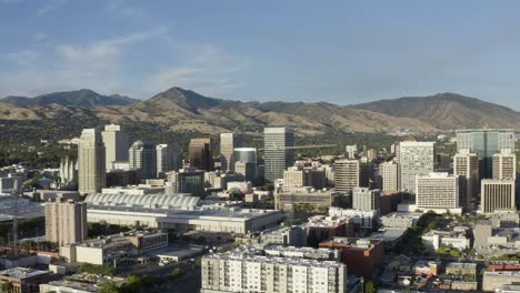 aerial view of salt lake city, mormon capital of the world