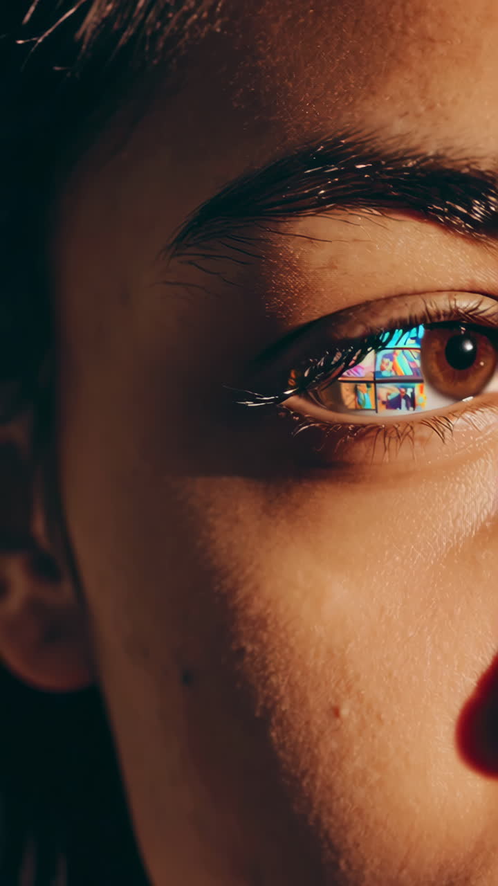 Close-up of a Woman's Face in Sunlight