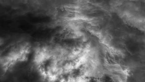 una nube oscura con una tormenta que brilló dentro, 4k