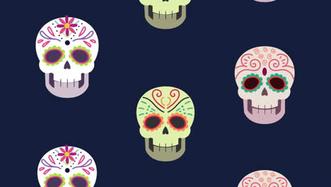 day of the dead sugar skull pattern