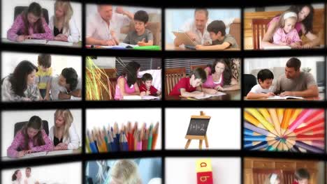 montage illustrating the educational system