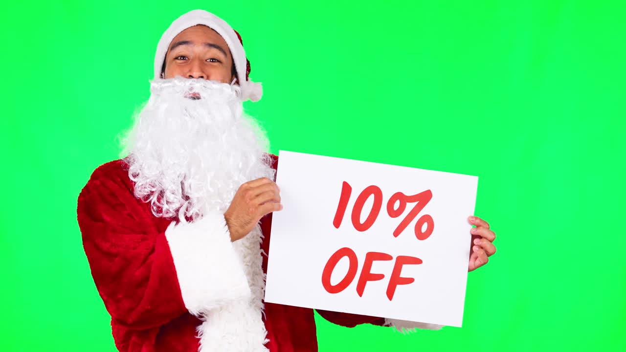 papá noel, navidad y el hombre en la pantalla verde