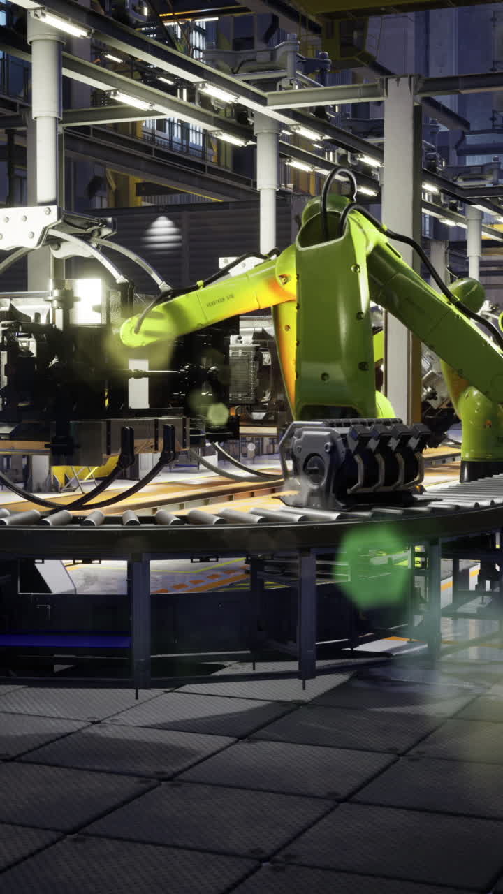 Advanced robotic assembly line enhances manufacturing efficiency in industry