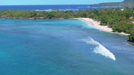 wild beauty of playa la playita beach at las galeras in samana peninsula, dominican republic