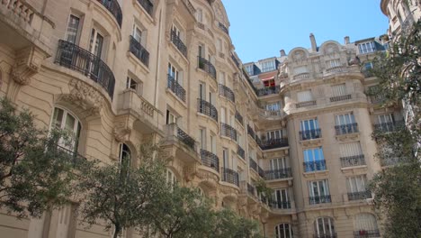 panoramic view of square raynouard architecture in france, paris