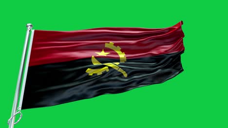 4k highly detailed flag of angola - angola flag high detail - national flag angola wave pattern loopable elements