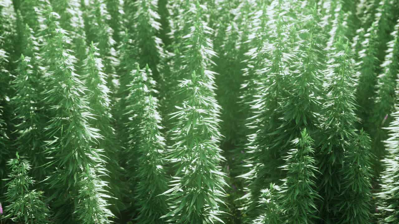 Green plants growing densely in a well lit indoor environment