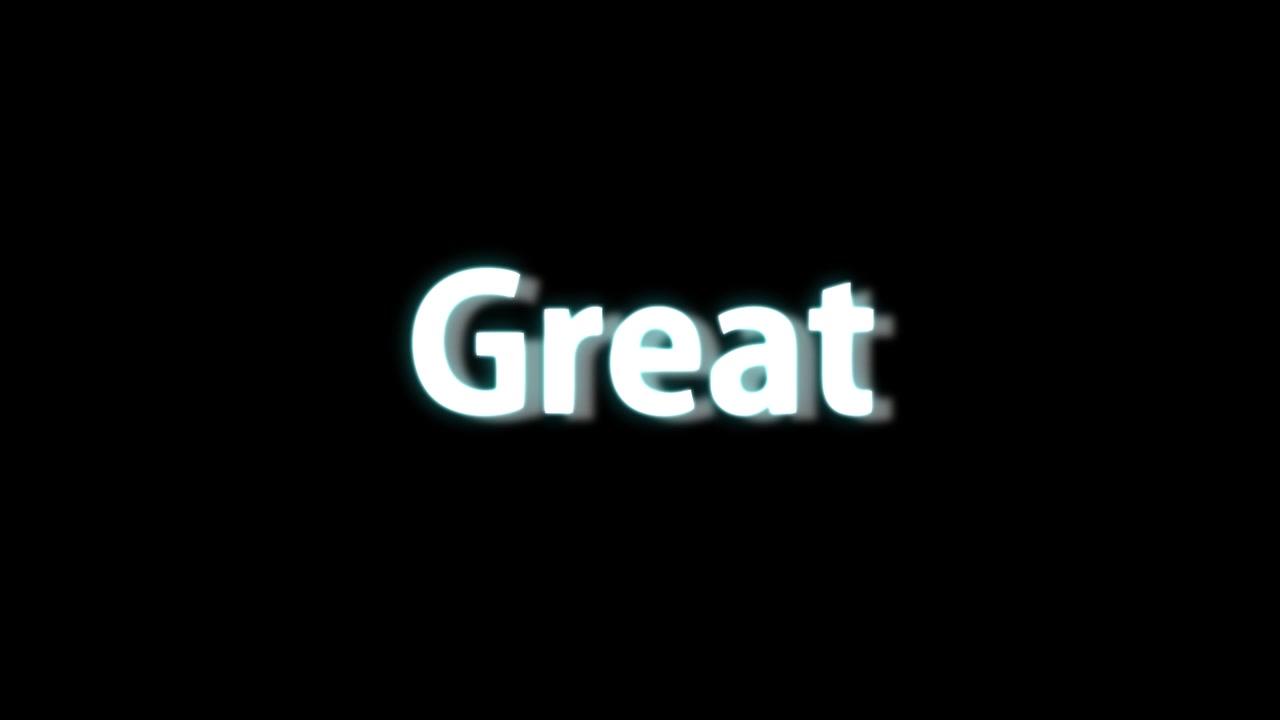 Great text animation message motion graphics