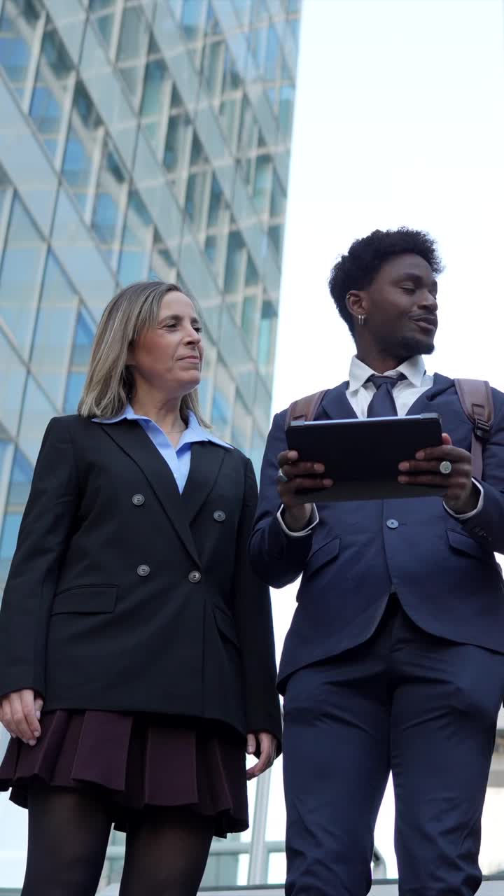 Business People Meeting Outdoors
