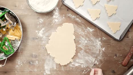 baking sugar cookies for christmas.