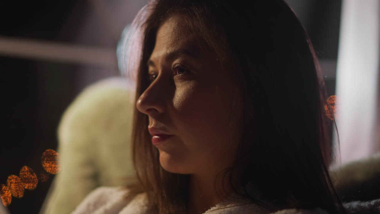 Melancholy woman feels sorrowful thinking about troubles in life. Lady struggles on strong sensation of emptiness. Concept of solitude and dismal feeling