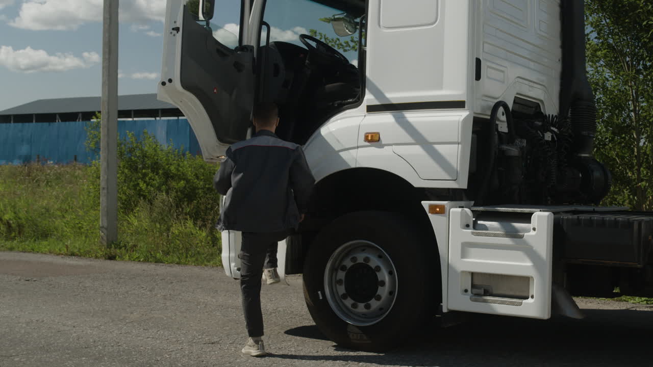 도로에 있는 트럭