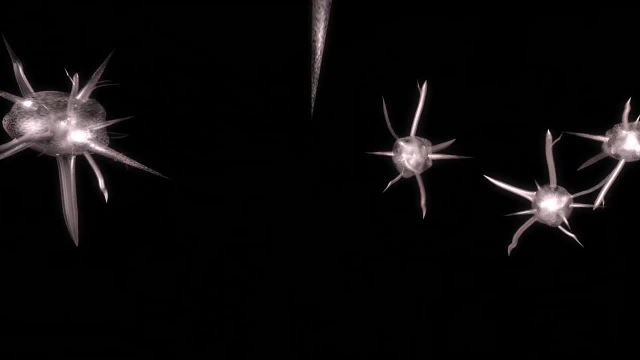 고해상도 바이러스 애니메이션