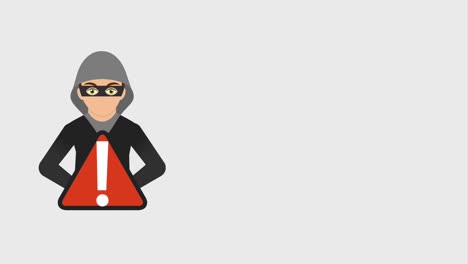 animación de tecnología de seguridad cibernética hd