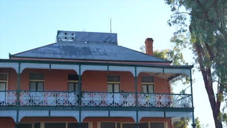 shot of old style building in bourke, nsw australia