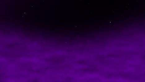 3d cloud smoke gas vapor mist haze fog on starry night time space universe background animation motion graphics vfx gradient particle colour dark purple