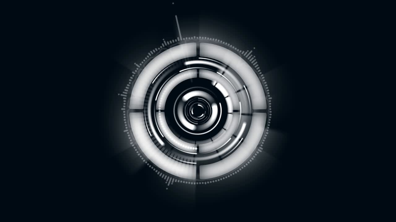 el patrón de halo circular abstracto de 4k, el telón de fondo de la discoteca.