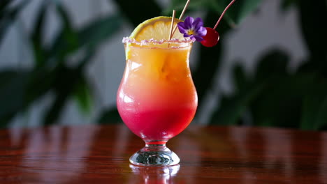 vibrant tropical cocktail