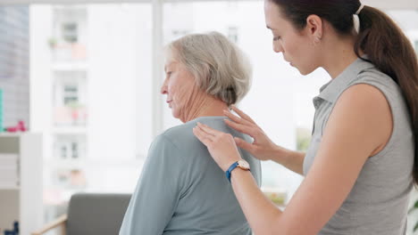 woman, physiotherapy and rehabilitation