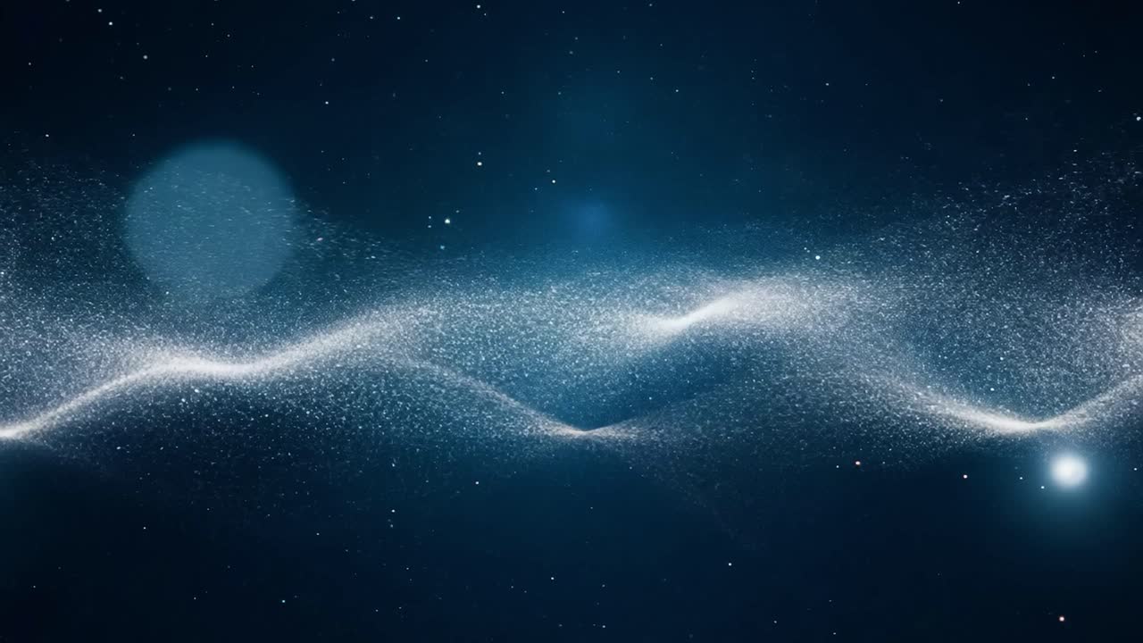 Abstract Blue Wave in Space