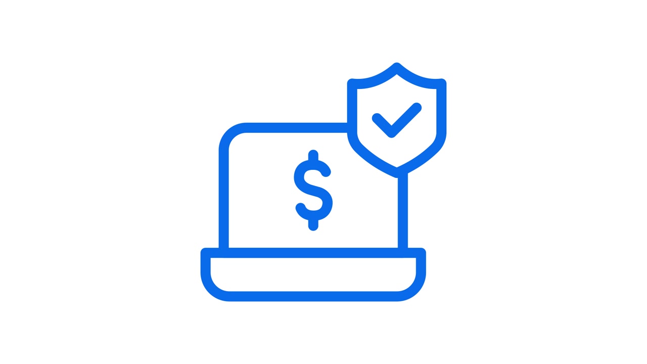 Animated Icon of Online Money Protection and Security