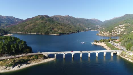 stunning nature landscape from natural park of gerês in portugal aerial view