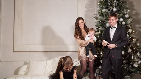 celebración familiar de navidad