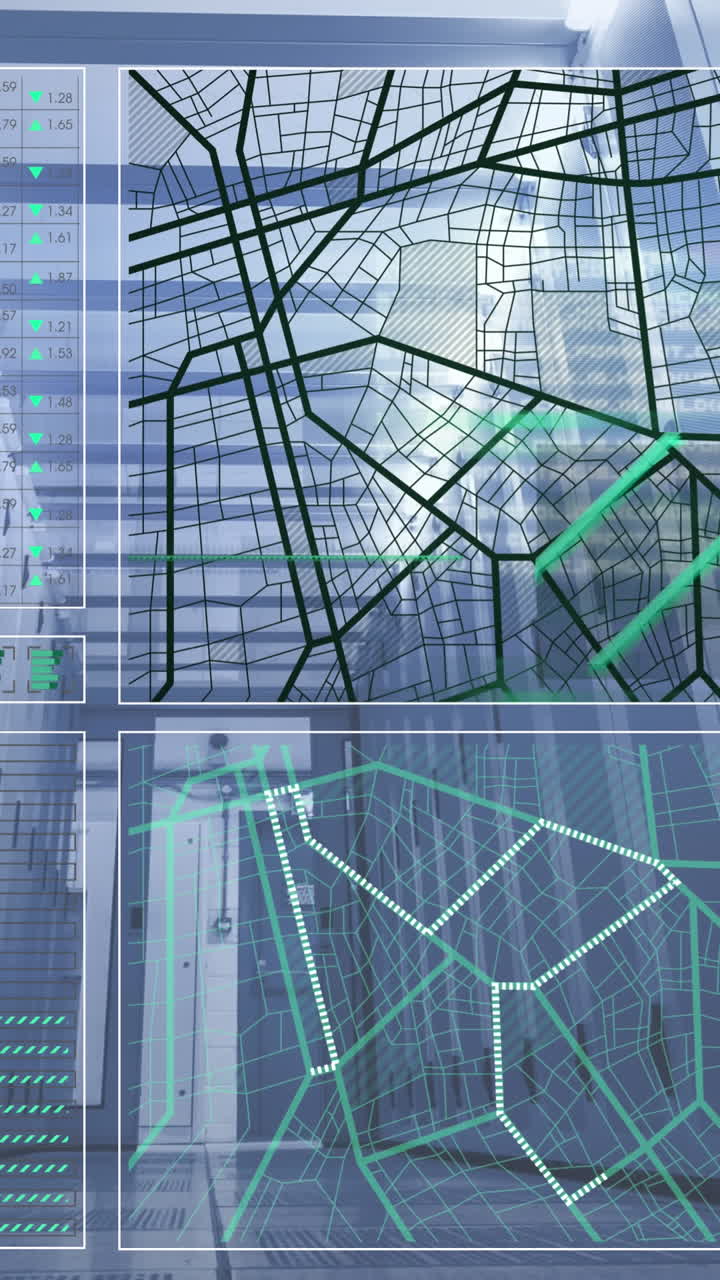 animación de texto 6g y conexiones a través de servidores informáticos