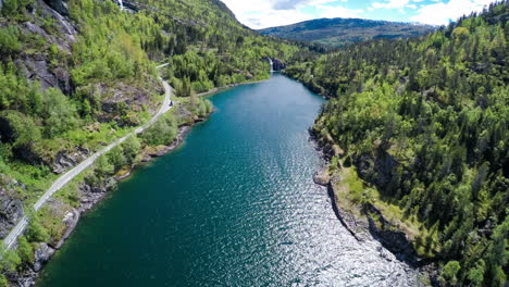 Luftaufnahmen-Aus-Der-Wunderschönen-Natur-Norwegens.