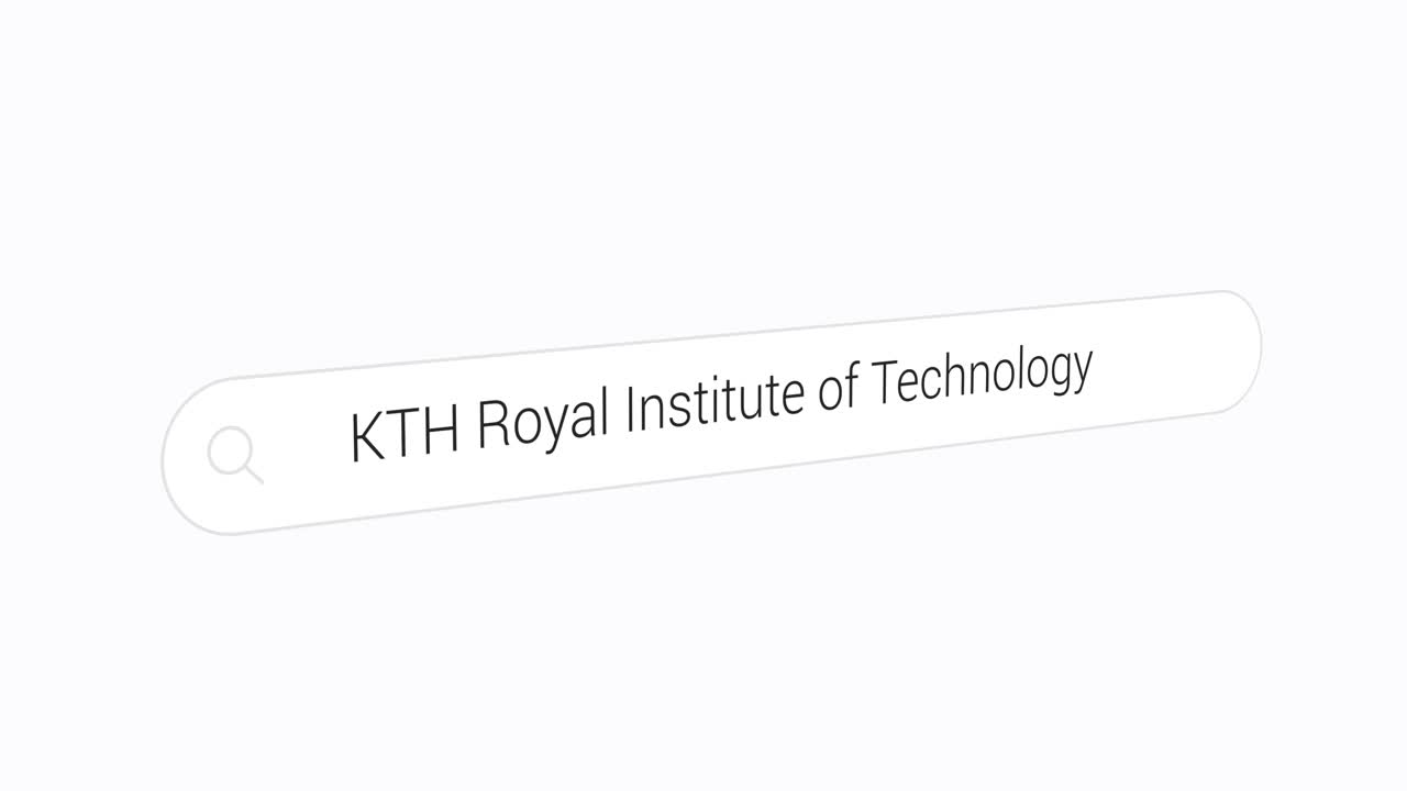 Typing KTH Royal Institute of Technology on the Search Box