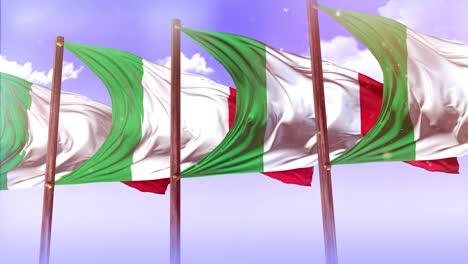 flags of nigeria and italy