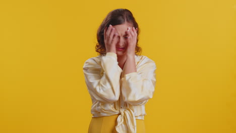 offended sad young woman having frustrated after quarrel fail lose ignores does not want to talk