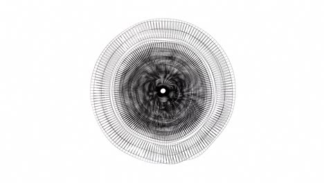 patrón circular abstracto en escala de gris