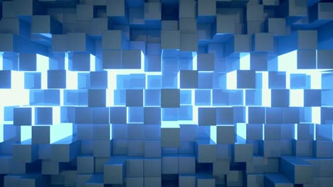 fondo de patrón de cubo azul abstracto