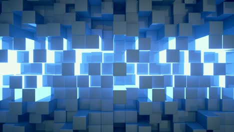 abstract blue cube pattern background