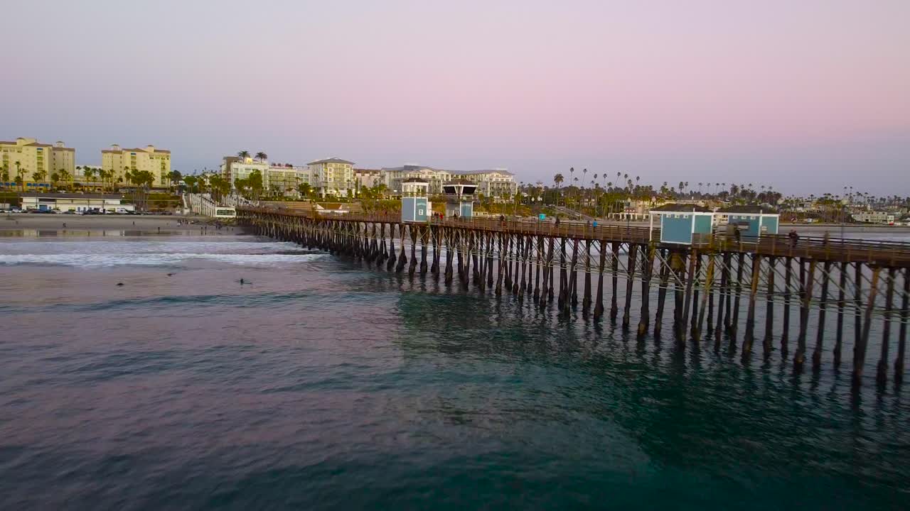 Molo Di Oceanside In California Al Tramonto
