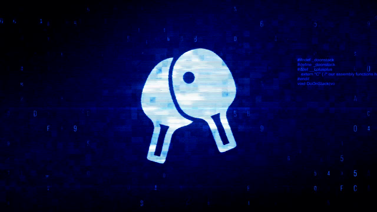 el símbolo del juego de ping pong es una animación de error de ruido de píxeles digitales.