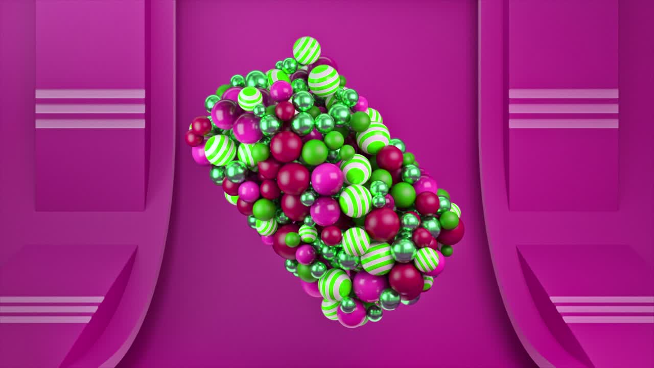 추상적인 3d 색의 구의 구성