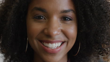 portrait happy african american woman smiling