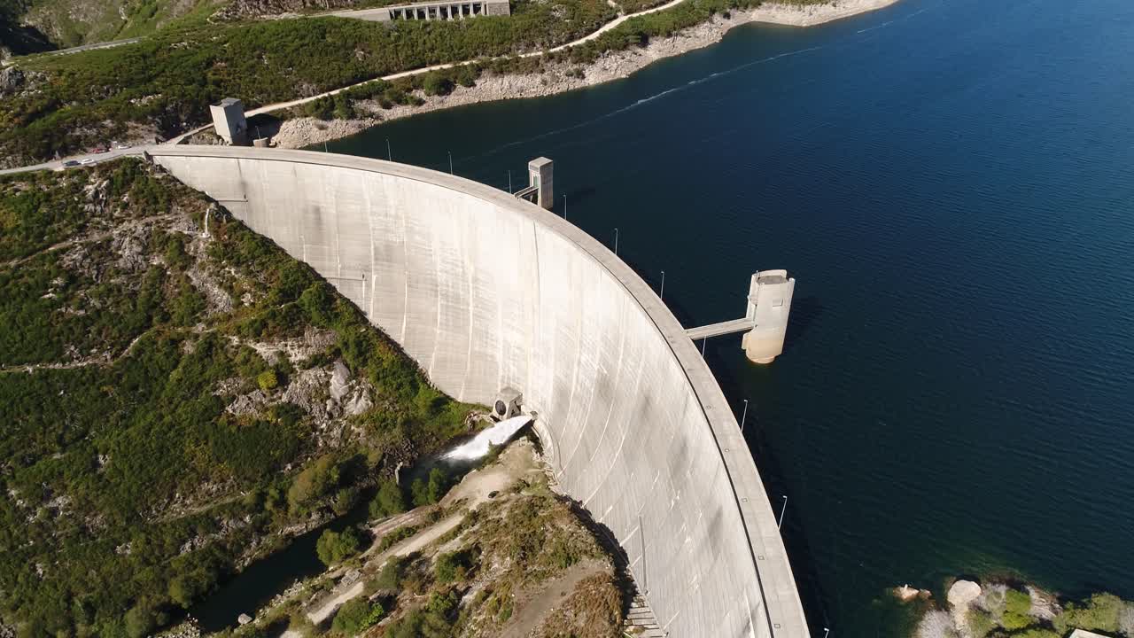 Aerial View of an electric station dam