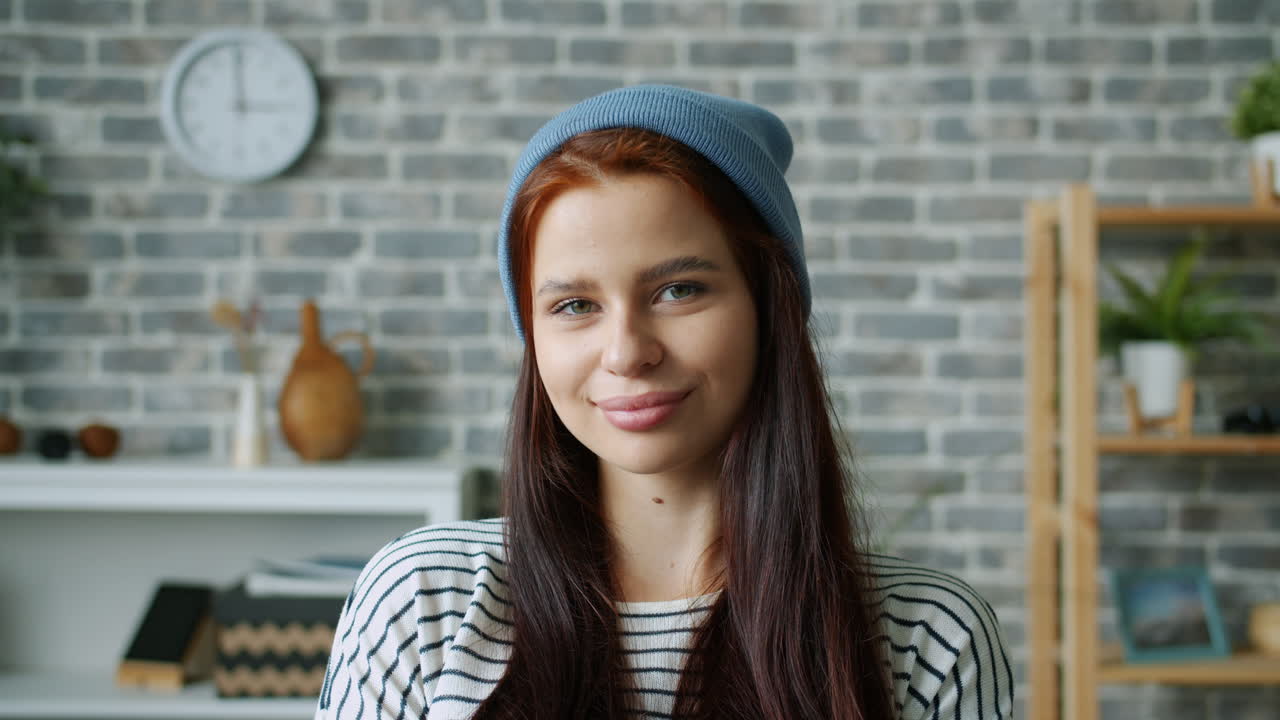 Smiling Woman Wearing Beanie