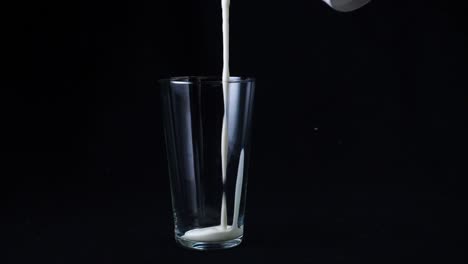 milk being poured into a glass