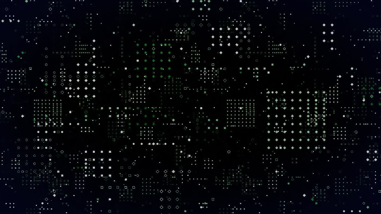 Digital animation of dots pattern design against black background