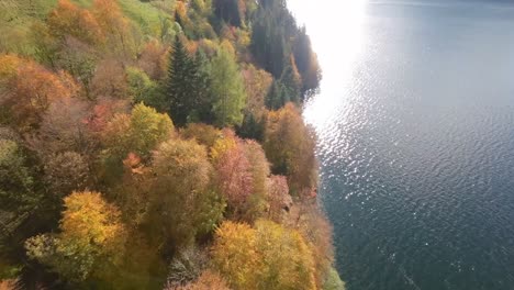 Vuelo-Aéreo-De-Drones-Sobre-El-Lago-De-Suiza