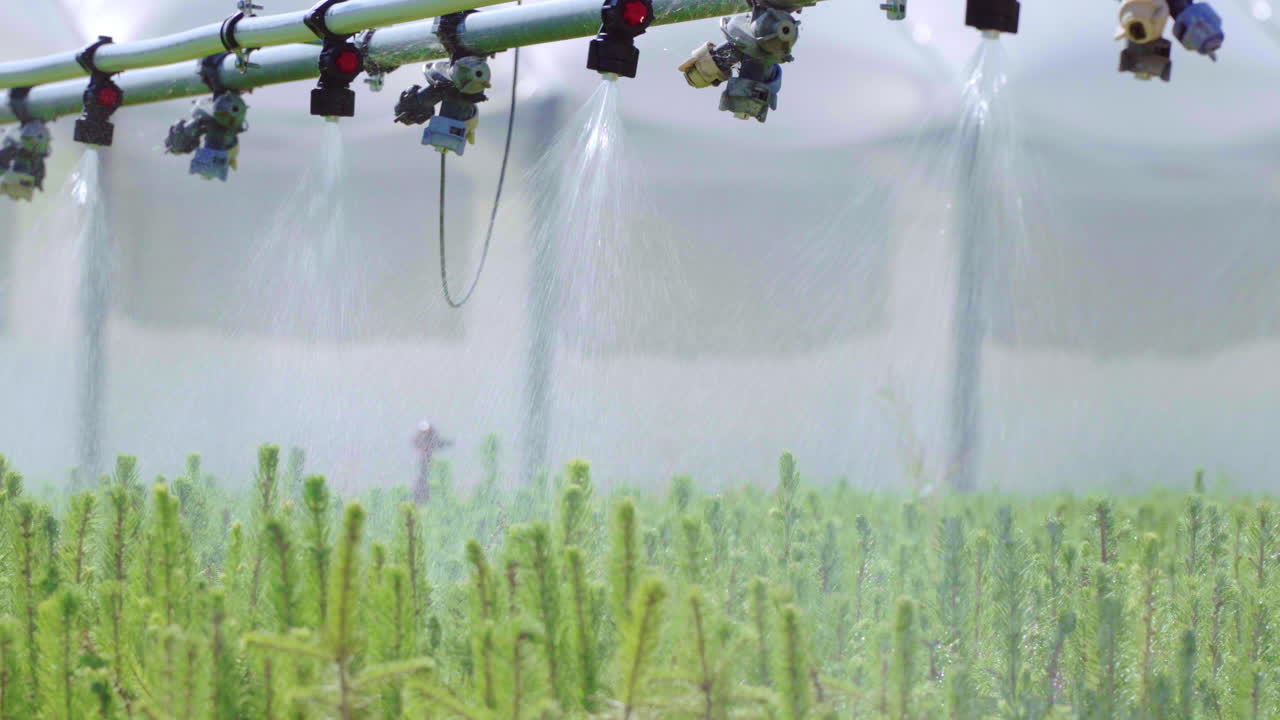 equipo para el riego de plantaciones. riego automático en la agroindustria