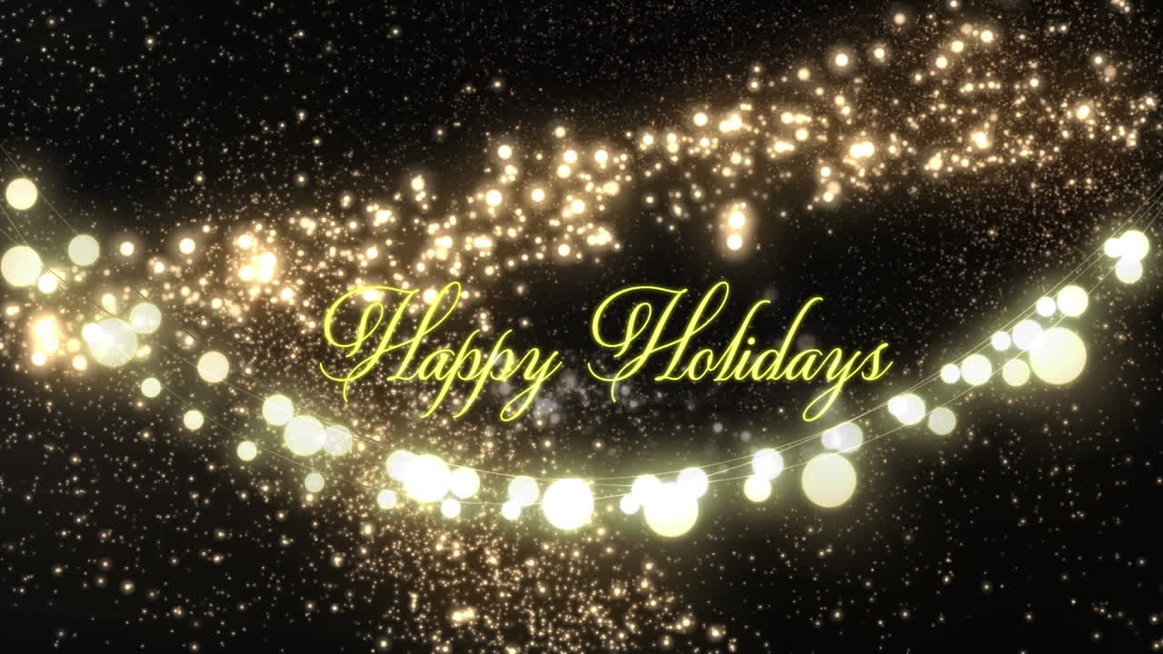 환상적인 불빛의 반 ⁇ 이는 줄로 행복한 휴일